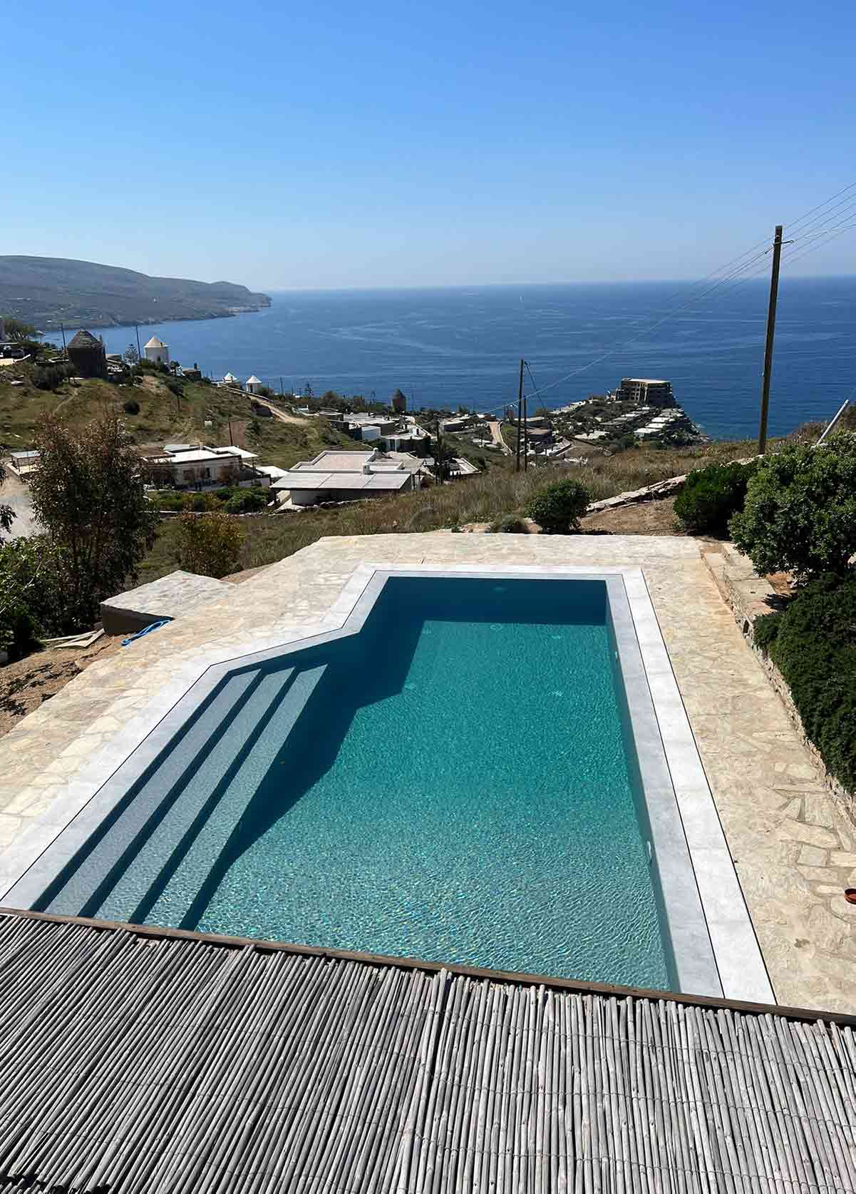 Pool renovation in Kea island